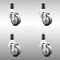 Service Caster 3 Inch 316SS Thermoplastic Rubber Swivel 1-1/4 Inch Expanding Stem Caster Set SCC-SS316EX20S314-TPRB-114-4 - alternate 1